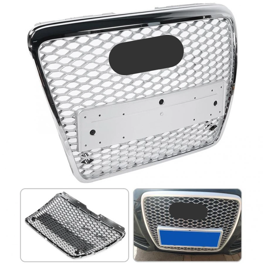 

Car Front Bumper Grill Center Grille for Audi A6/S6 2008 2009 2010 2011 for RS6 Style car-styling grill mesh