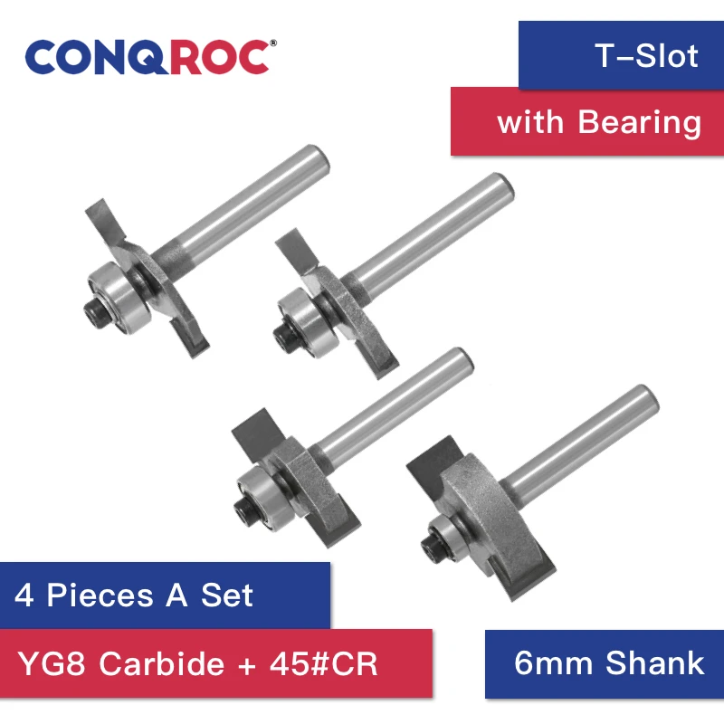6 мм хвостовик шариковый подшипник с Т-образными пазами t-образный пазов резак