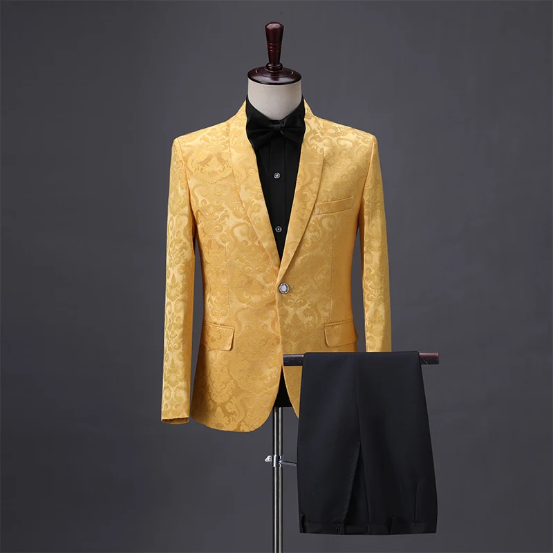 Мужские костюмы в английском стиле 6 цветов винтажный жаккардовый комплект из