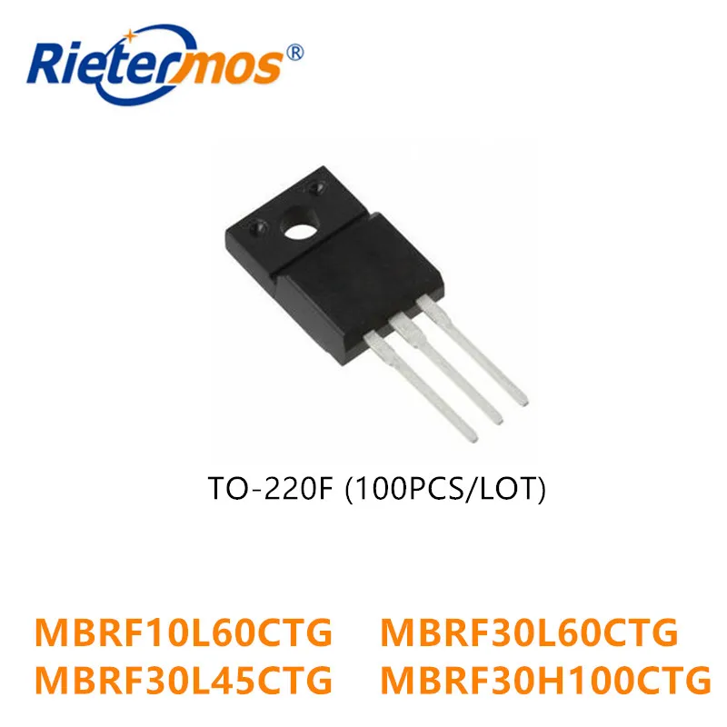 100 шт. MBRF10L60CTG 10L60CT MBRF30L60CTG 30L30CT MBRF30L45CTG 30L45CT MBRF30H100CTG 30H100CT TO220F высокое качество|quality high|