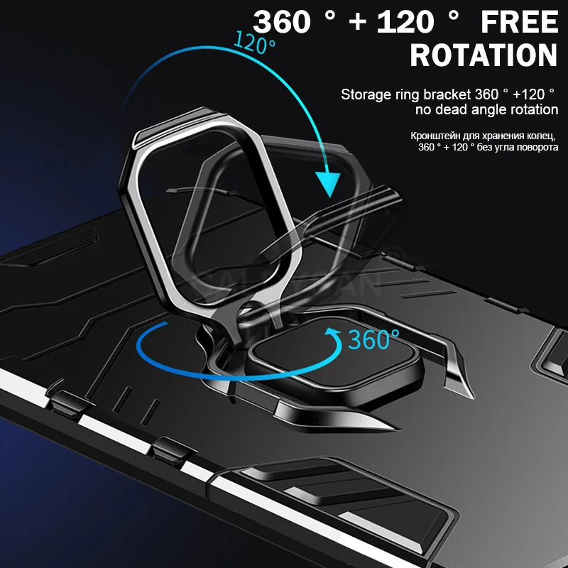 Роскошный бронированный металлический кольцевой чехол для телефона Xiaomi Redmi 5 Plus 6