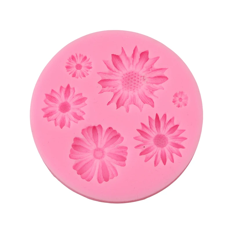 DIY 3D в форме цветка из силикона торт плесень помадки мыла льда желе формы выпечки