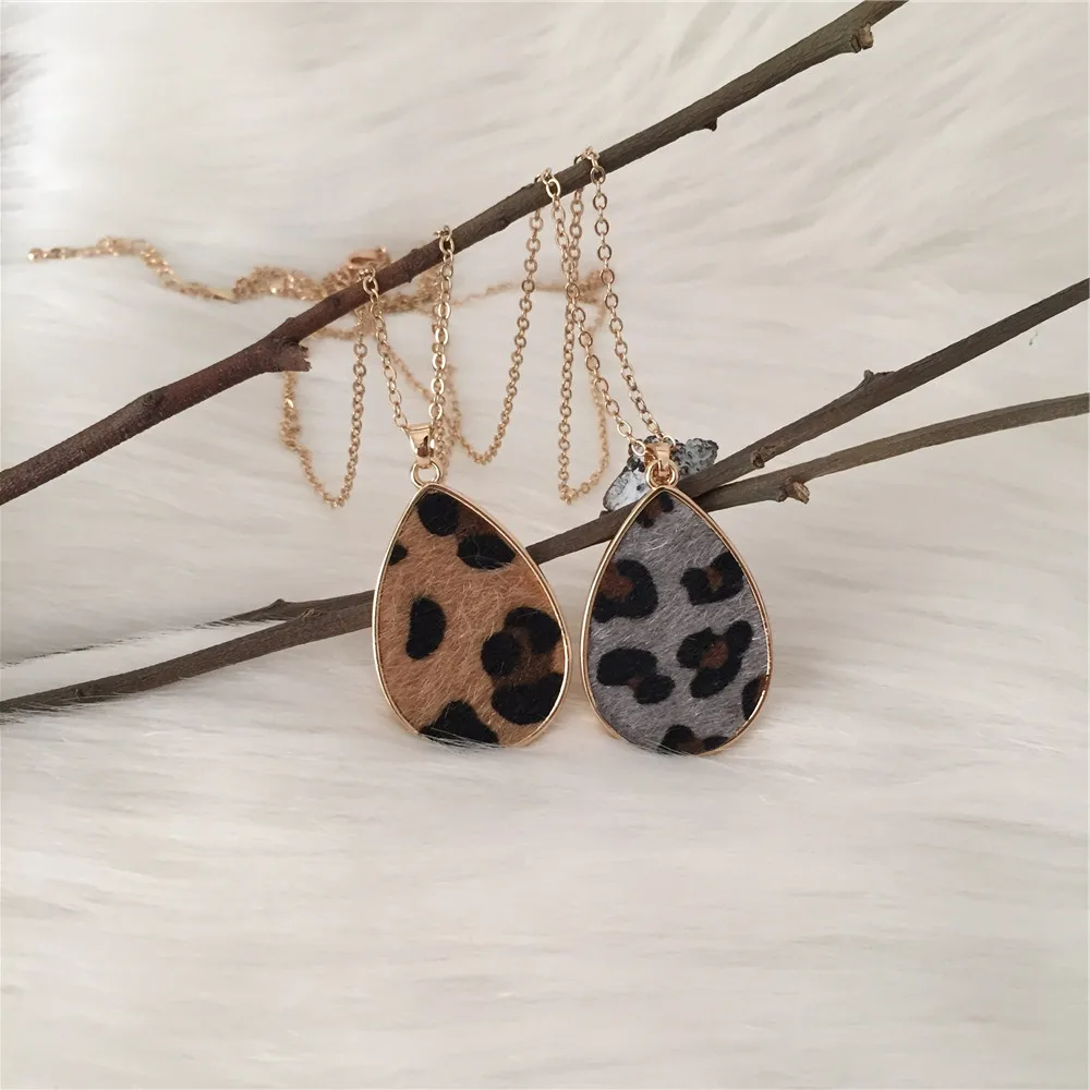 2019 Новое поступление женских с леопардовым принтом на разрыв подвеска в форме