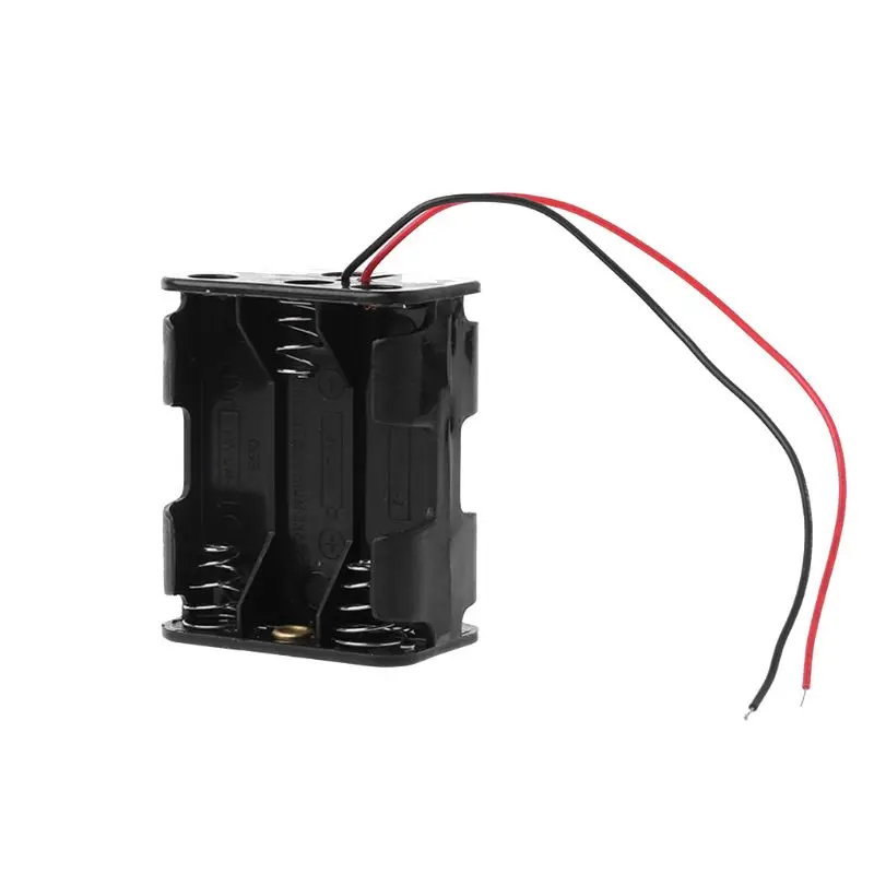 

MasterFire 20pcs/lot Black 6 AA 2A Battery Storage 9V DIY Clip Batteries Holder Box Case with Wire Leads Cables Backup Charger