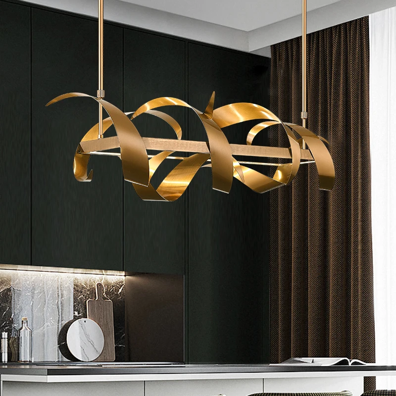 저렴한 노르딕 레스토랑 주방 나카지마 LED 샹들리에 110V-220V 간단한 철 아트 라이트 럭셔리 거실 바 샹들리에 조명