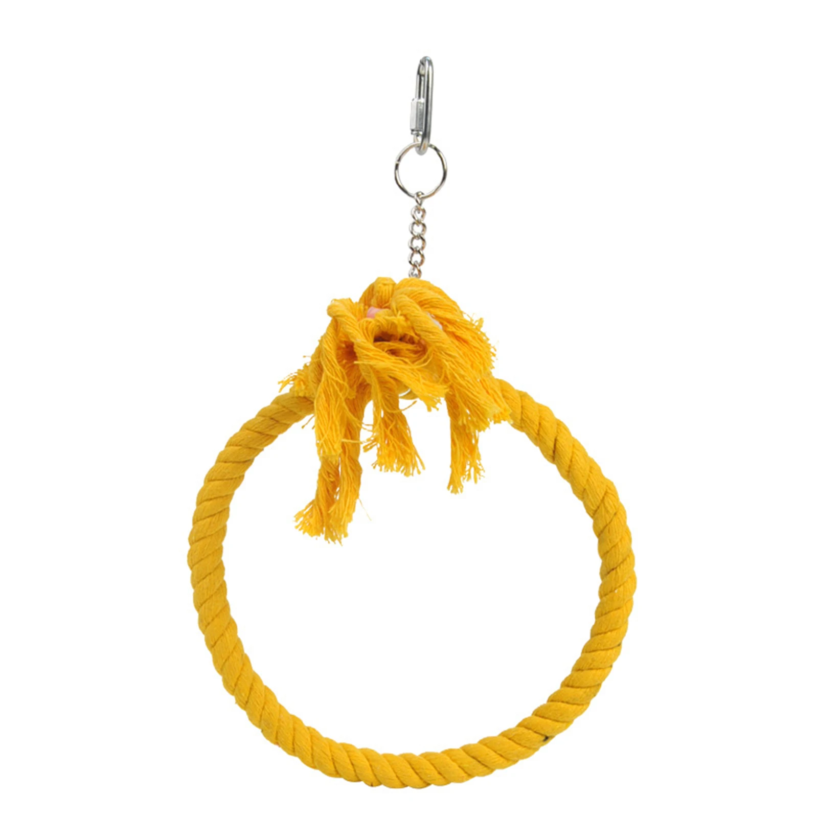 

Cotton Rope Ring Toy Parrot Hanging Cage Swing Toy For Parrot Budgie Parakeet Cage Perch Pet Bird Love Birds Finches Stand