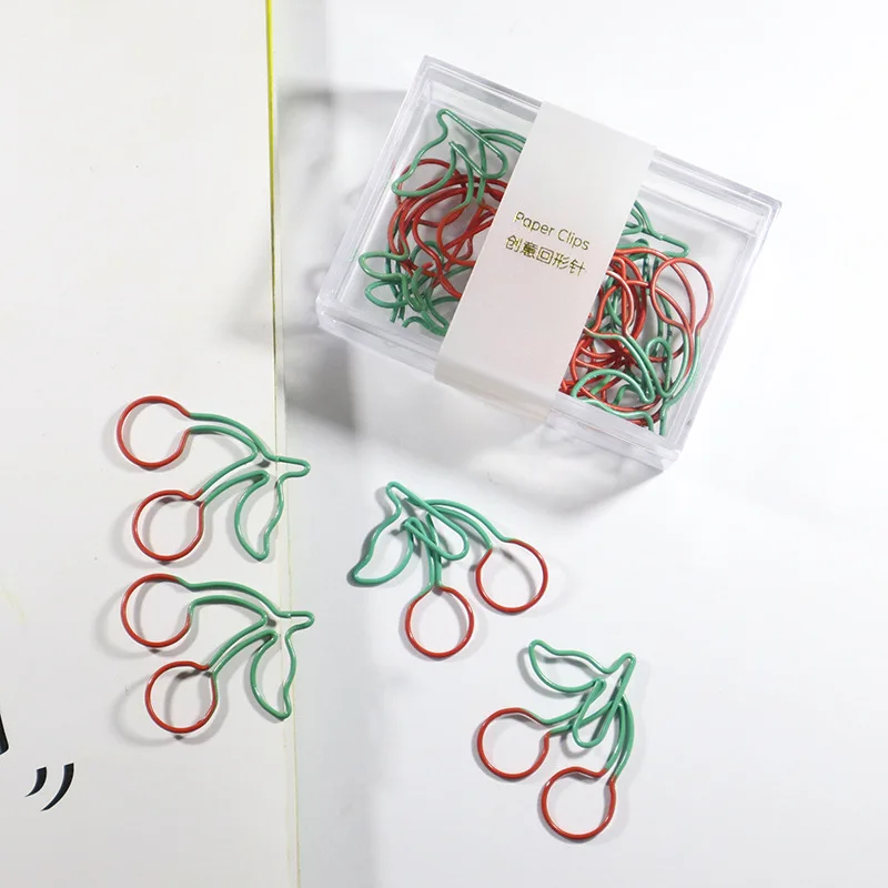 

Cherry Paper Clip Color Creative Paper Clip Box Promotion