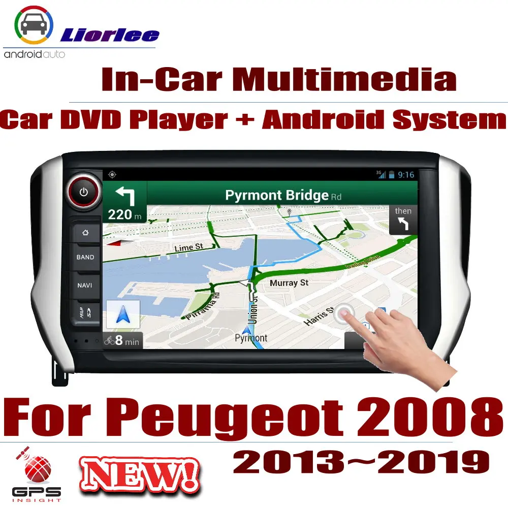 

For Peugeot 2008 2013-2019 Car Android GPS Navigation DVD Player Radio Stereo AMP BT USB SD AUX WIFI HD Screen Multimedia