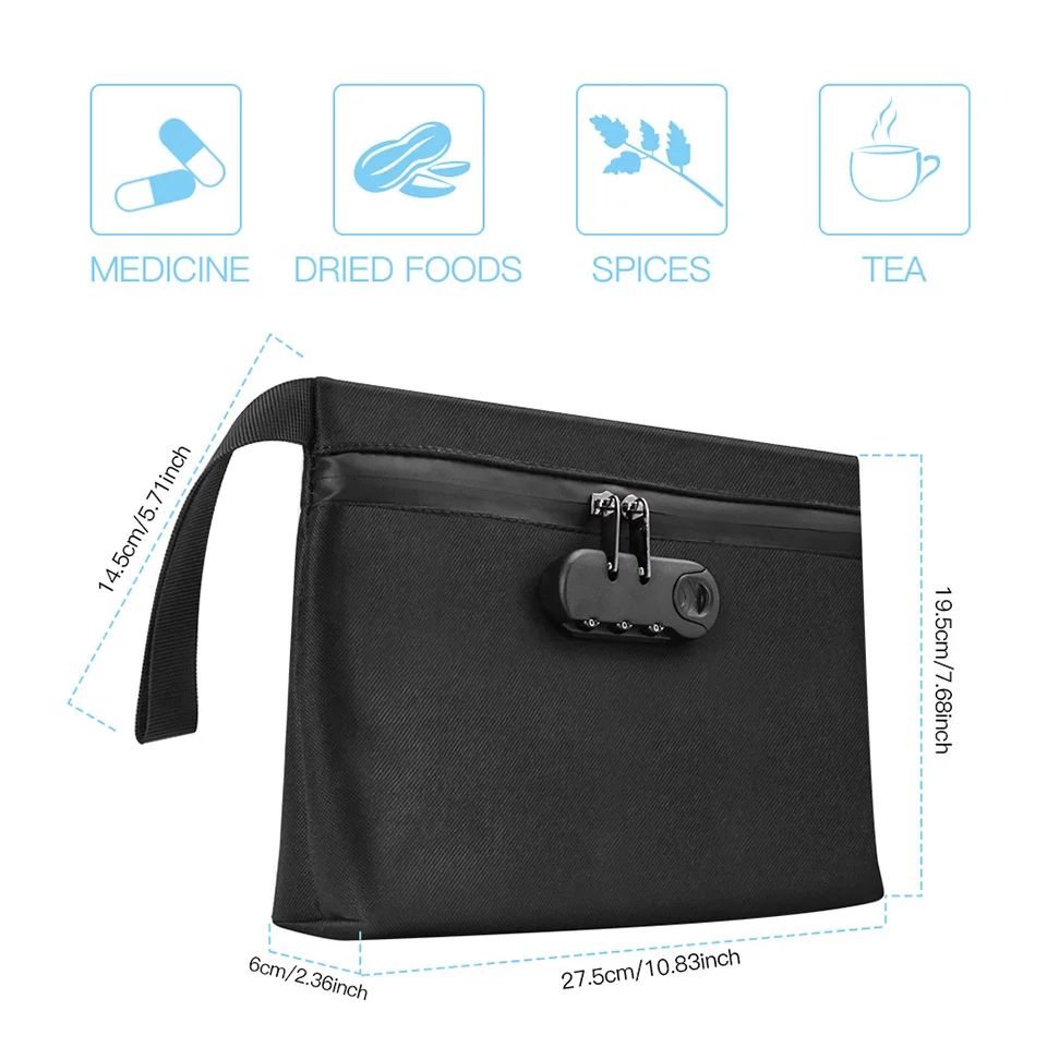 Сумка с защитой от запаха углеродная подкладка упаковка для табачная трава