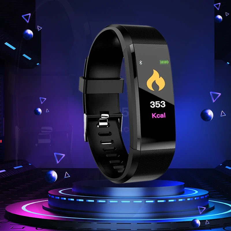 

Smart Watch Bracelet Men Women Band Heart Rate Monitor Blood Pressure Sports Tracker Pedometer Waterproof 115PLUS