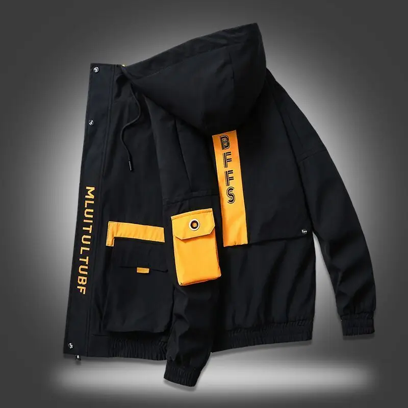

Men's 2021 new men's sportswear jacket Parker spring and autumn casual jacket hooded short jacket flight suit