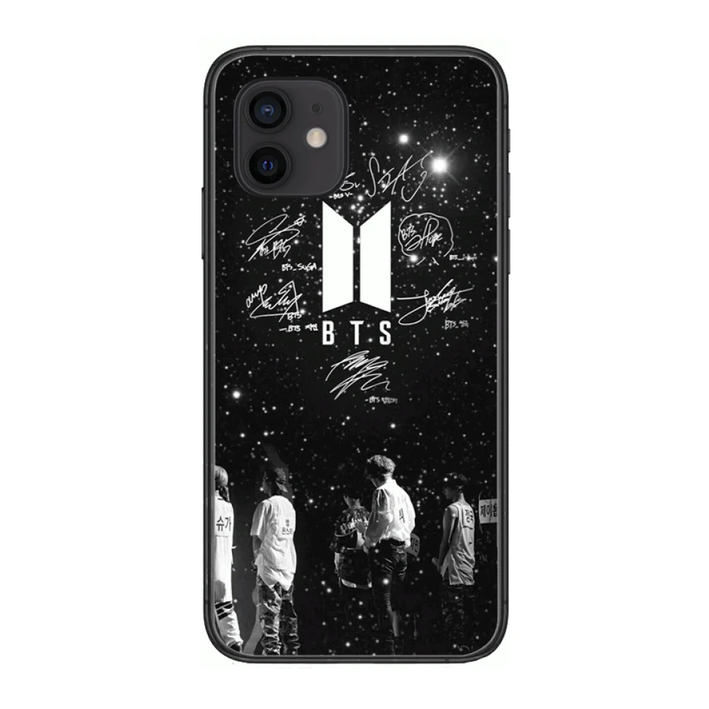 

Stylish B-BTS Custom shell Style Phone Case cover For iphone 12 pro max 11 8 7 6 s XR PLUS X XS SE 2020 mini black cell shell