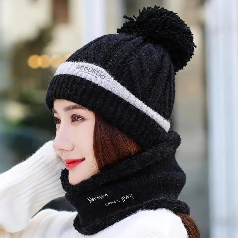 SUOGRY теплый набор крышек новая брендовая Лыжная шапка для девочек большая