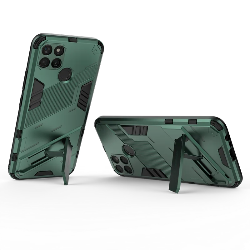 for realme c21y case punk stlye rubber armor bracket hard cover for realme c21y case for realme c21y c25y realme narzo 50a 50i free global shipping