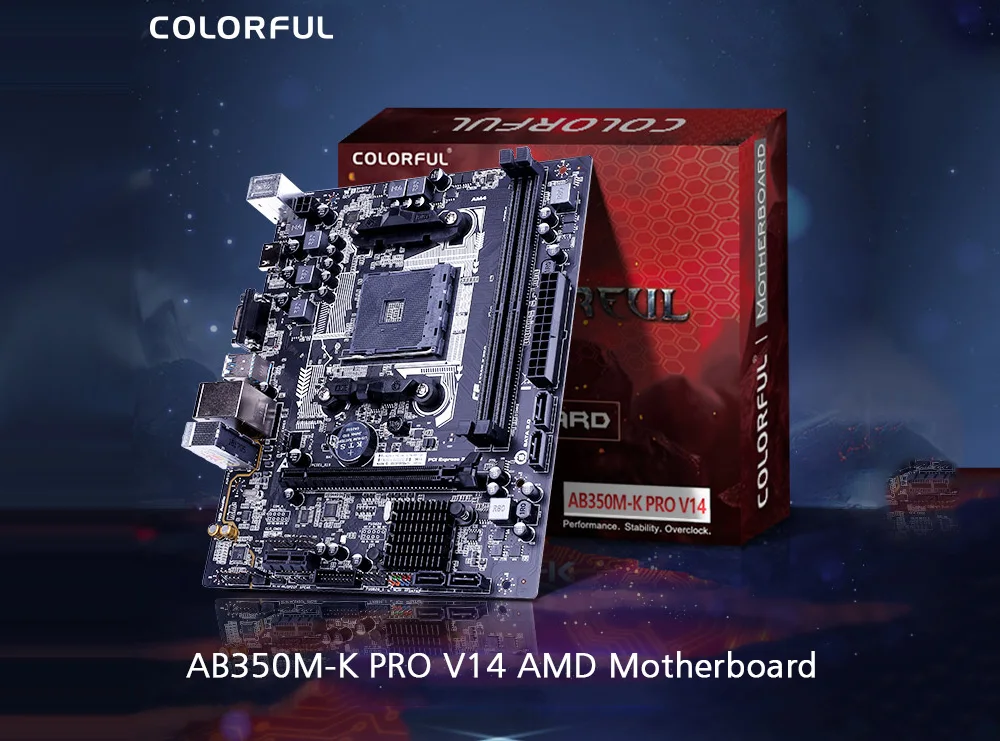 Красочный C ab350m-k PRO V14 материнская плата m ATX для AMD AM4 процессор сокета двухканальный DDR4 SATA3.0 USB3.0 HMDI VGA