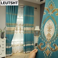 2021 new european style curtains for living dining room bedroom light luxury embroidered curtains villa curtains window curtain