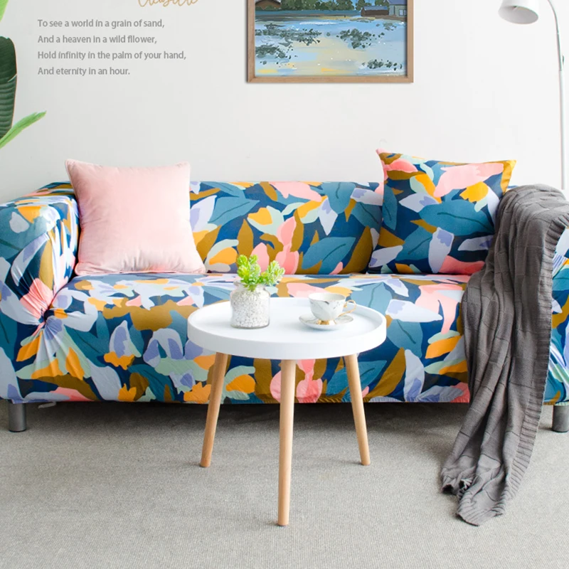 

Чехол для дивана с вязаным рисунком, белый, фиолетовый, эластичный, с принтом, съемный чехол для кресла, покровик на Kanapy, домашний текстиль ...