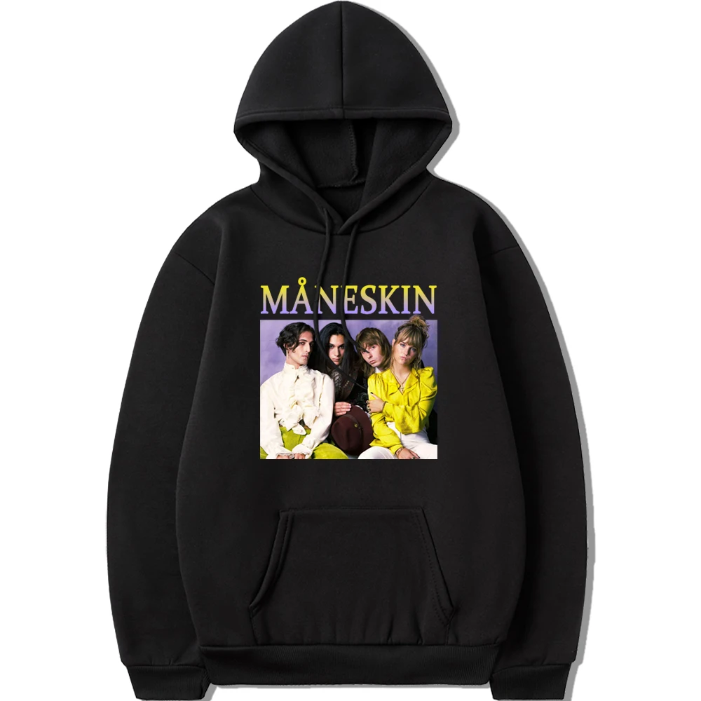 

Maneskin Hoodies Men Women Funny Print Oversized Aesthetic Hip Hop Streetwear Fashion Casual Harajuku Women's Sweatshirt gothic