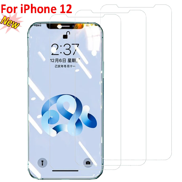 Закаленное защитное стекло HD для iPhone 12 Max/12 Pro Передняя пленка 11 Max X 6/6s 7 8 Защитная
