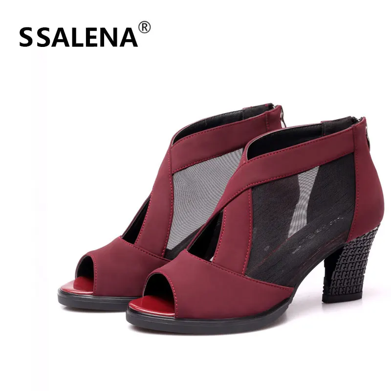 

Женская сетчатая дышащая танцевальная обувь для латино-Танго; женская танцевальная обувь с открытым носком на высоком каблуке; Мягкая Обув...