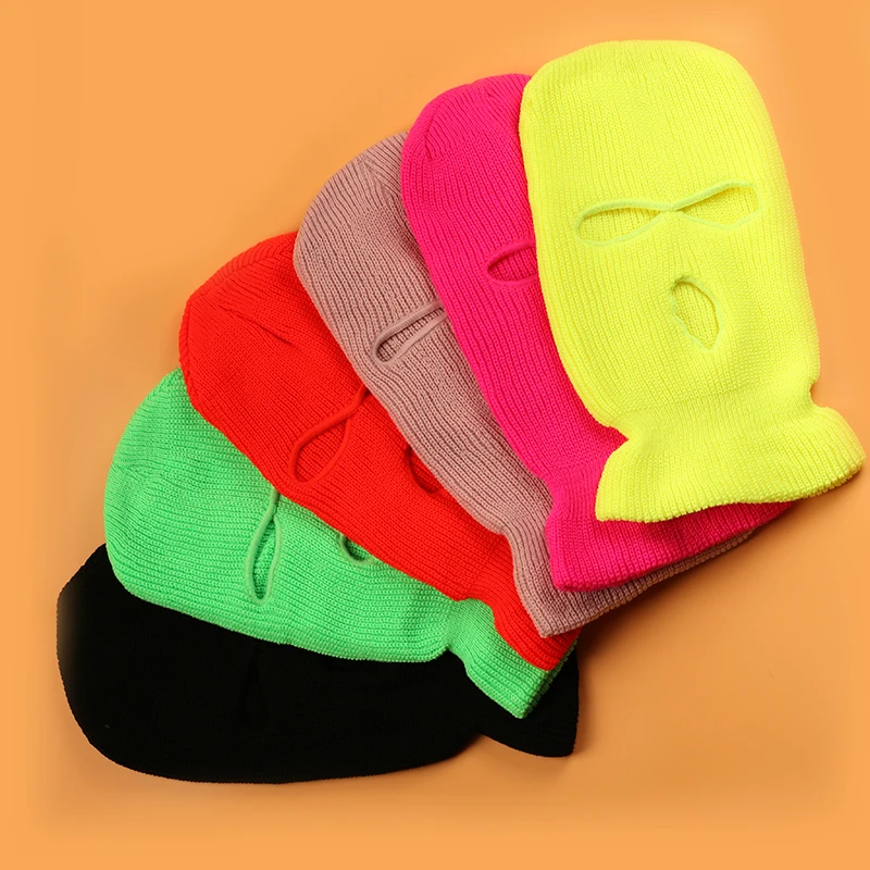 Балаклава с тремя отверстиями шерстяные ветрозащитные маски мотоциклетная