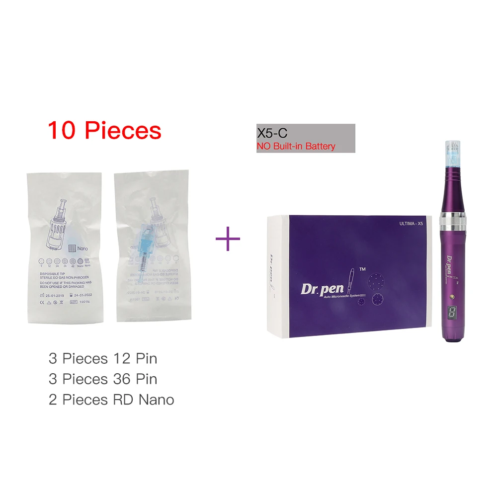 Have gift box Dr. pen X5-C Беспроводная микроручка Электрическая Микро Дерма терапия винтовой картридж наконечники для удаления шрамов уменьшение морщин Dr. Pen - Цвет: Have gift box