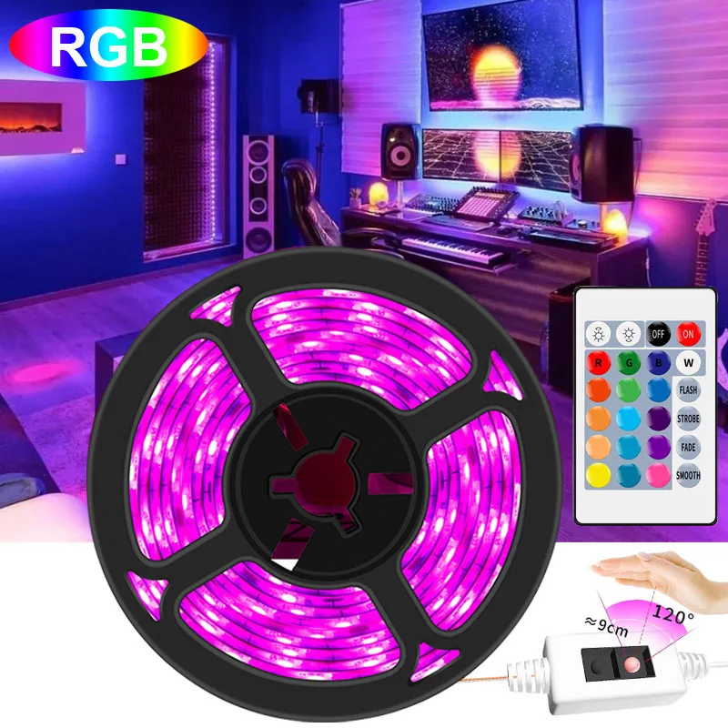 Светодиодная лента с ручным сканированием умная лампа ИК управлением светильник