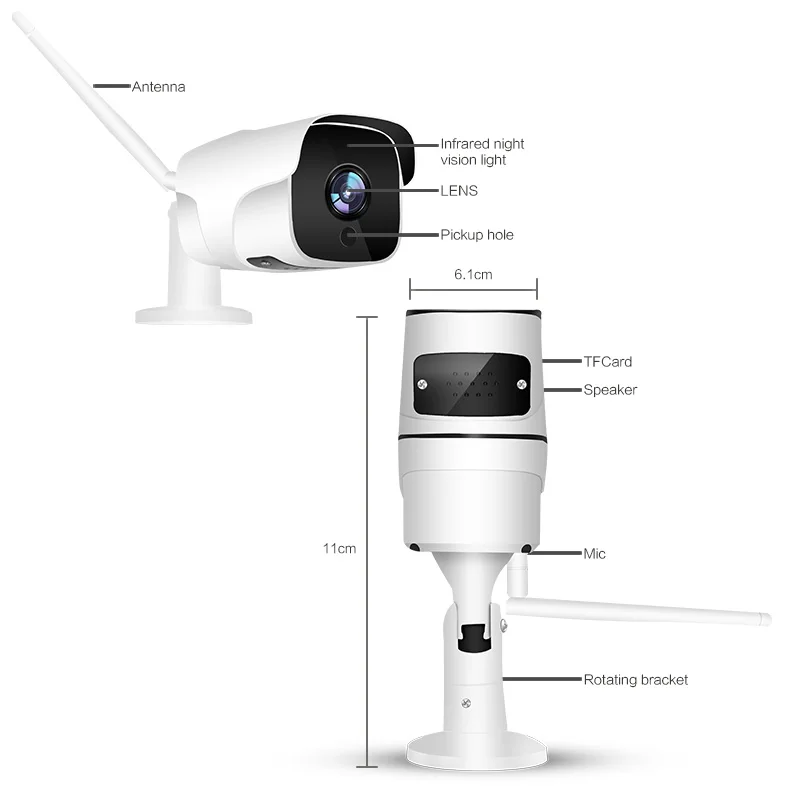 Vikewe HD 1080P ip-камера наружная WiFi домашняя камера безопасности беспроводная