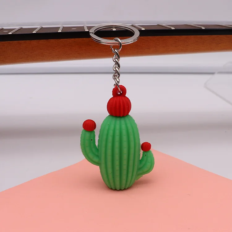 2020 креативное Моделирование Мини завод в горшке брелок мультфильм Кактус смола