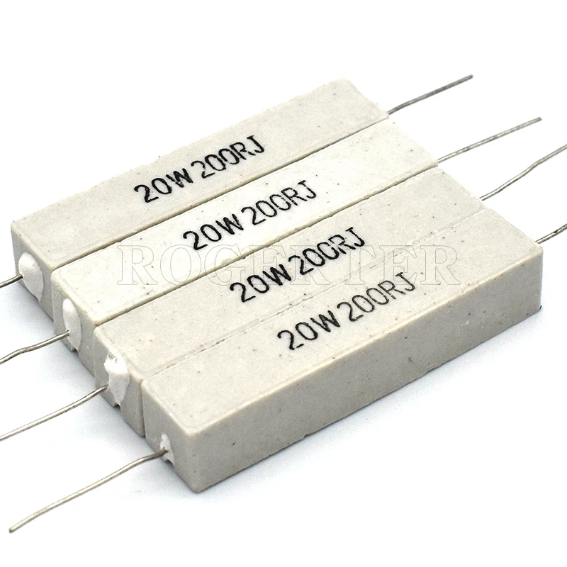 5W 10W 20W 5% Cement Resistor Ceramic resistor 0.1ohm/0.22/0.33/0.5/1/2/2.2/2.5/3/3.3R/4.7/5/8/10R/20/30/33/47/50/100ohm/1KR