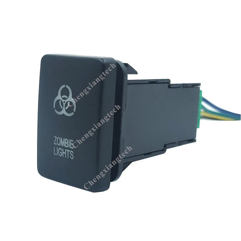 Красный светодиодный светильник автомобиля 12V 3Amp зомби S кнопочный переключатель