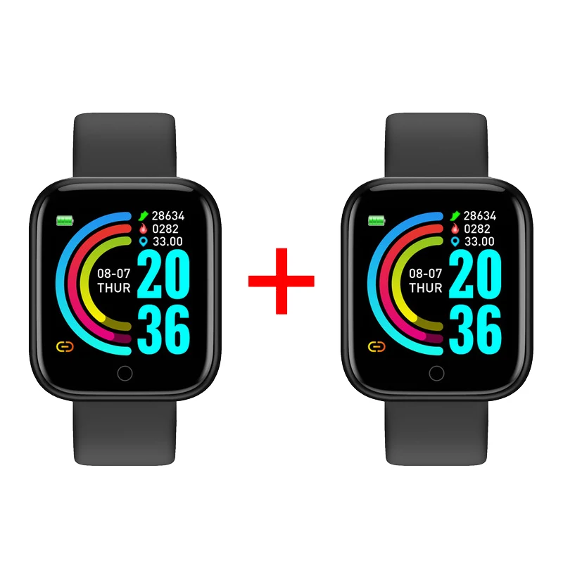 

Bluetooth headset 2021 Y68 Smart Watch Men Women Fitness Tracker Smart Bracelet Heart Rate Blood Pressure Monitor for mi band 6