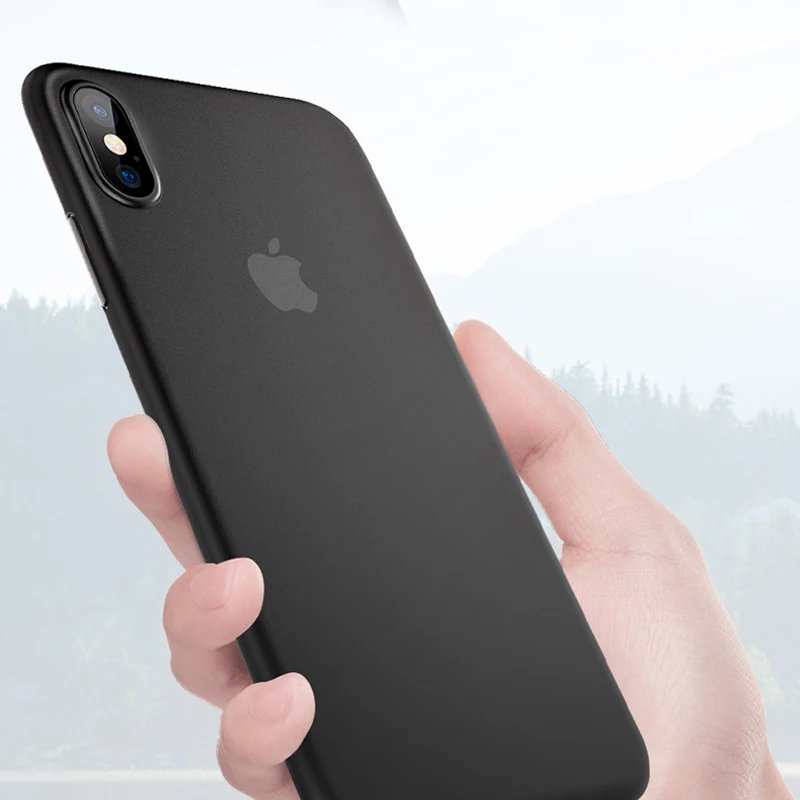 Матовый ультратонкий однотонный чехол для телефона Apple iPhone X XR XS Max 8 7 6 S Plus