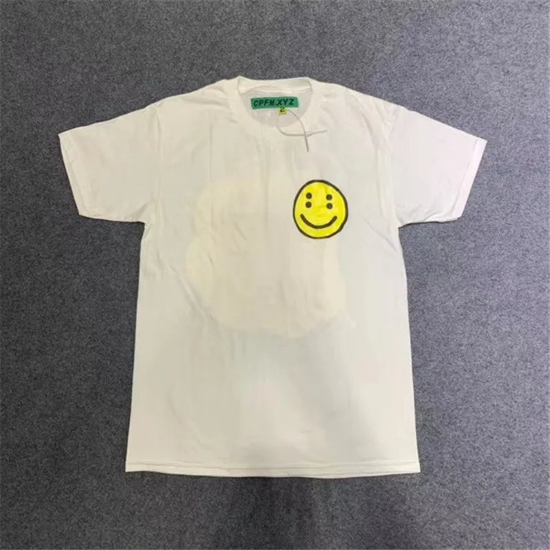 CPFM.XYZ футболка для мужчин и женщин футболки с привидениями логотипом Smiley Ghost region