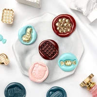 3d embossed wax seal stamps candy balloon ballet cute mini sealing stamp head for cards envelopes wedding invitations scrapbook