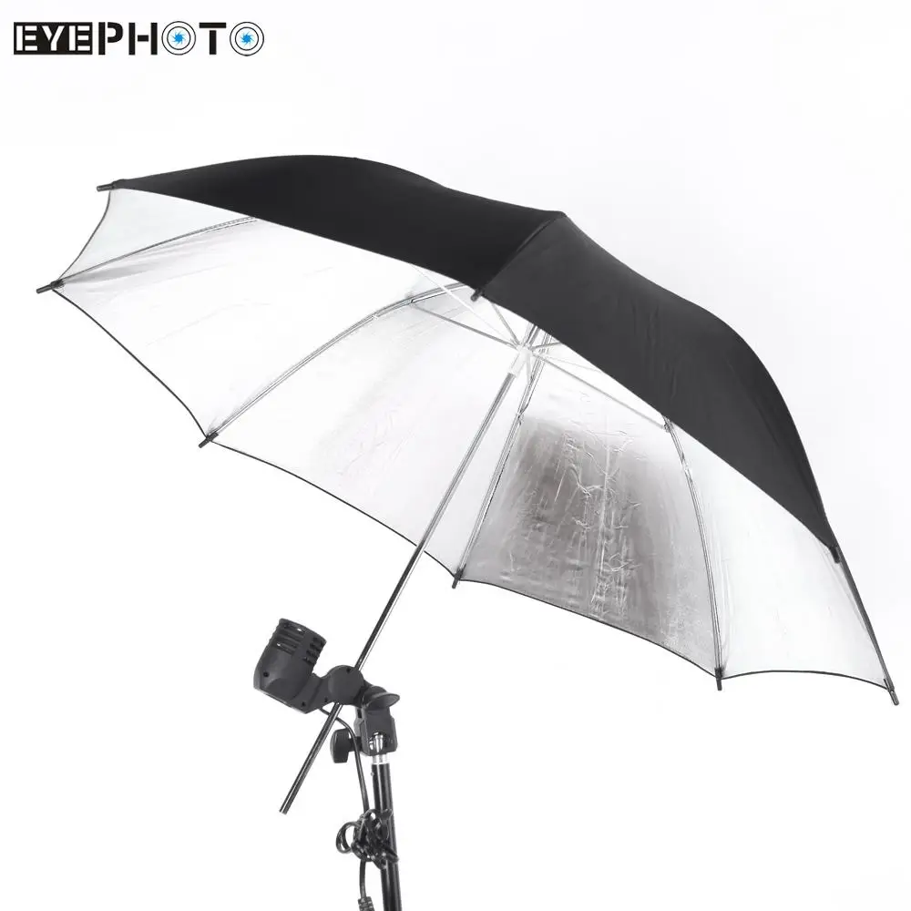 

83cm 33in Soft Umbrella Reflector Photo Studio Accessories Black Silver Photo Studio Strobe Flash Light Umbrella ES CN Stock
