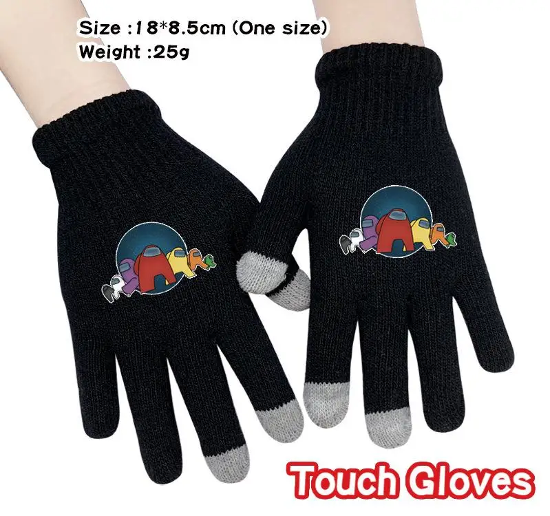 Hot Game Werewolf Kill Touch Gloves Cartoon Kids Adults Winter Warm Glove Mens Full Finger Cosplay Womens Christmas Gifts | Игрушки и