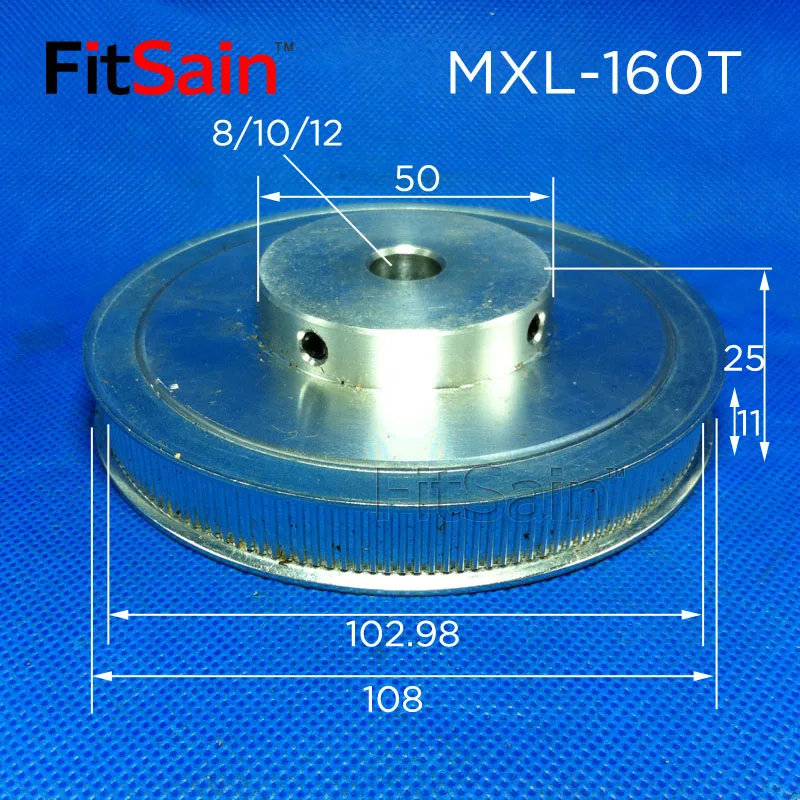 Fitsain mxl 16T + 160T 1:10 ширина 10 мм синхронное колесо шаговый двигатель шкив