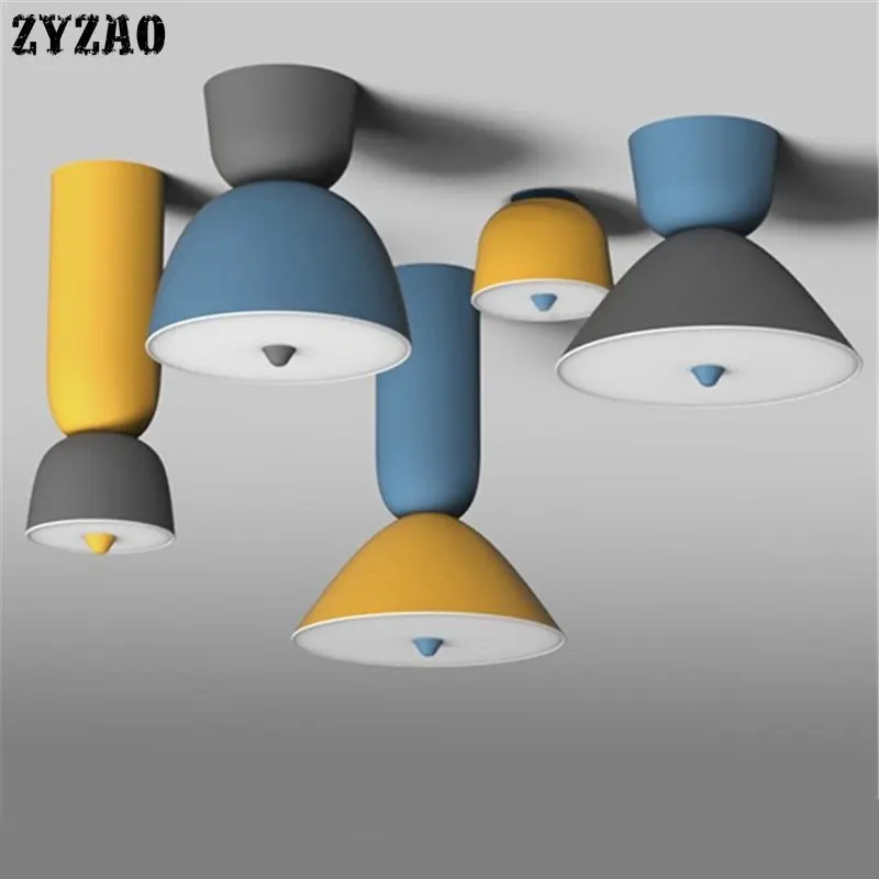 

Simple Macaroon LED Ceiling Light Adjustable Angle Creative Nordic Ceiling Lamp Modern Restaurant Dining Room Ceiling Room Lamps