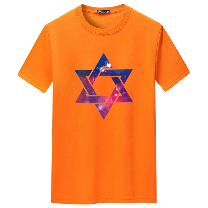 

2021 summer new men's T-shirt brand clothing O-neck sky-6-star printed T-shirt men's loose breathable short-sleeved men's top