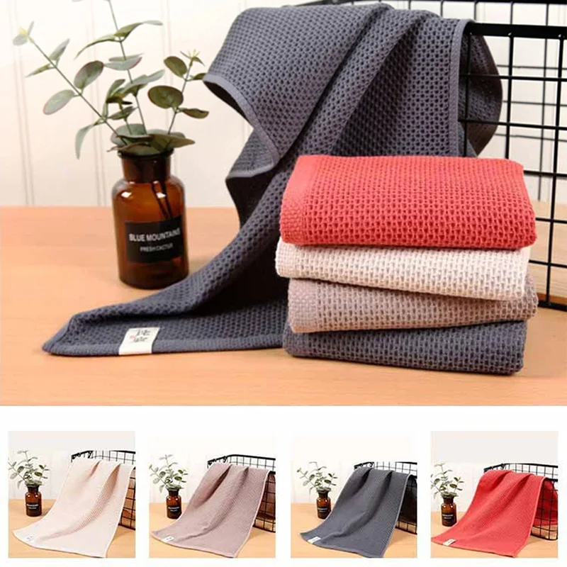 

72x33cm High Quality 100% Cotton Waffle Bath Towels for Adult Soft Absorbent Face Towel Household Bathroom Towel Sets 1/2/4 Pcs