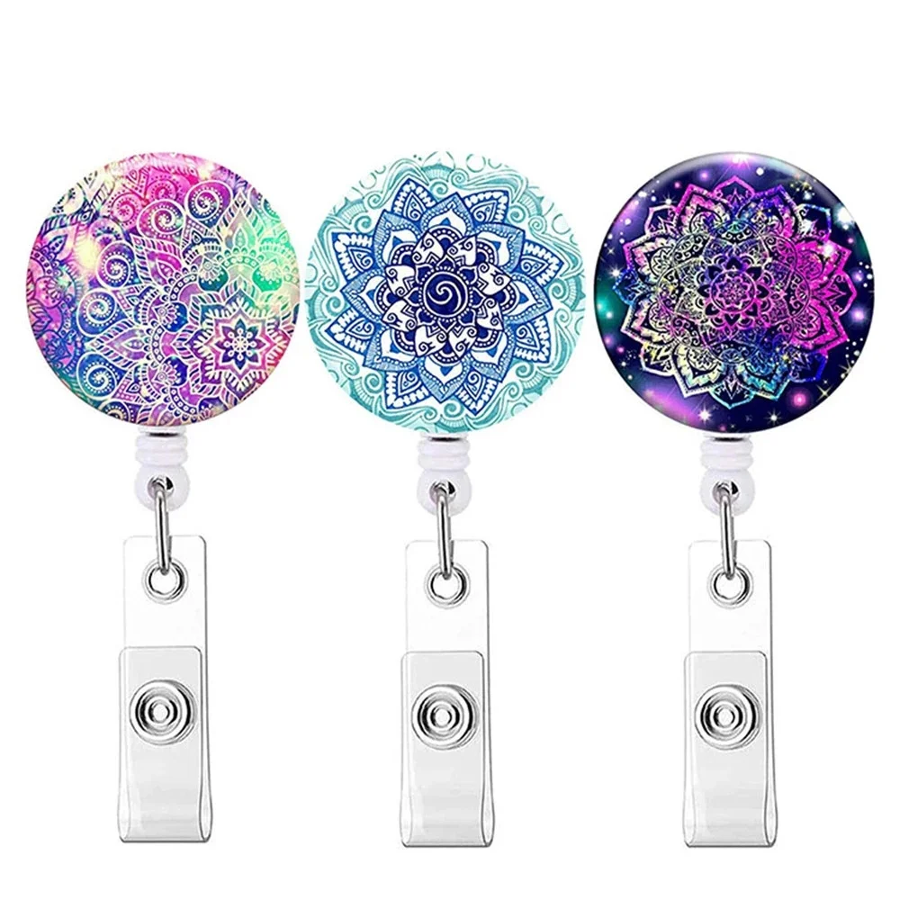 

360 Rotating with Rotating Clip Badge Holder Clip ID Card Business Card Retractable Badge Name Card Holder Nurse Doctor ID Badge