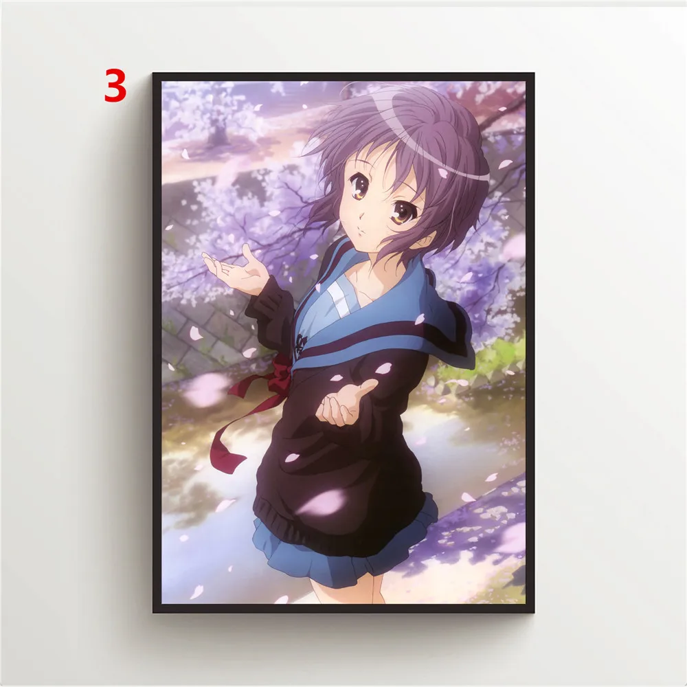 Картина на холсте WTQ аниме плакаты меланхоли Харухи джузумия Нагато Настенный