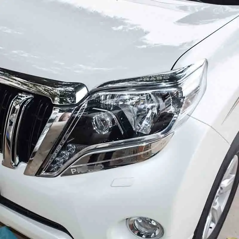 Для Toyota Land Cruiser Prado FJ150 2014 2017 ABS хромированные передние накладки на заднюю панель