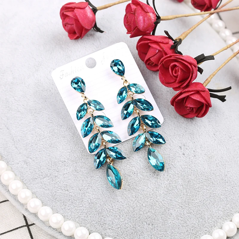 VEYO Ethnic Tassel Crystal Drop Earrings Fashion Willow Branch Shape Luxury Dangle For Women New Jewelry | Украшения и аксессуары