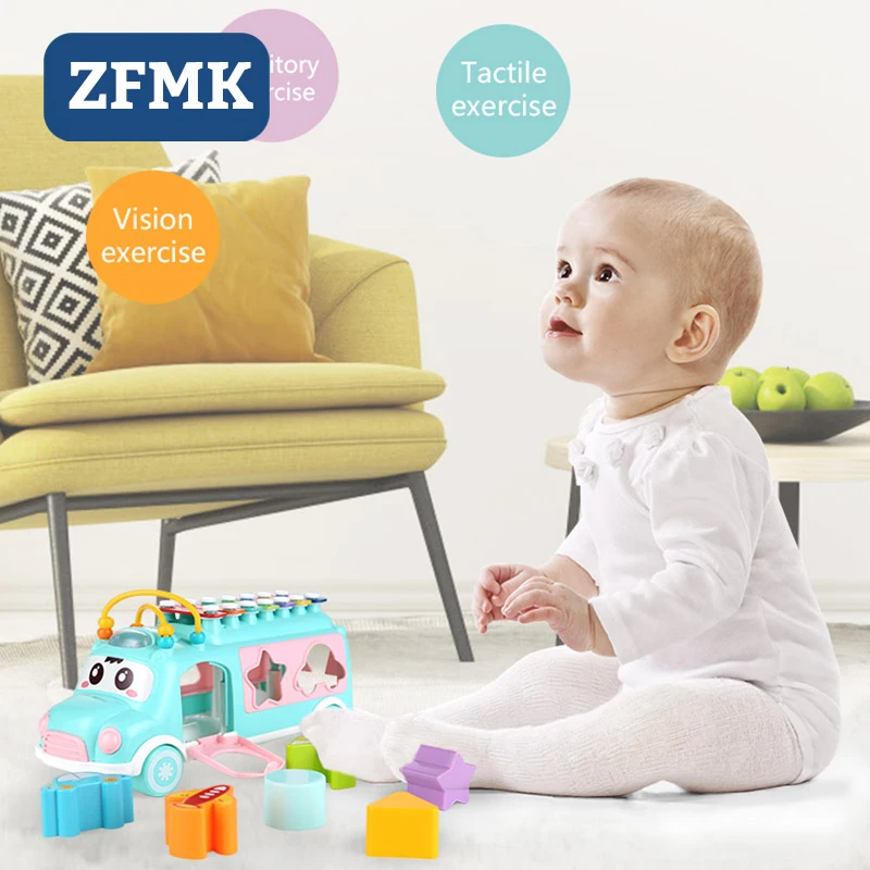 Интеллектуального школьный автобус игрушка Ксилофоны Игрушки для маленьких