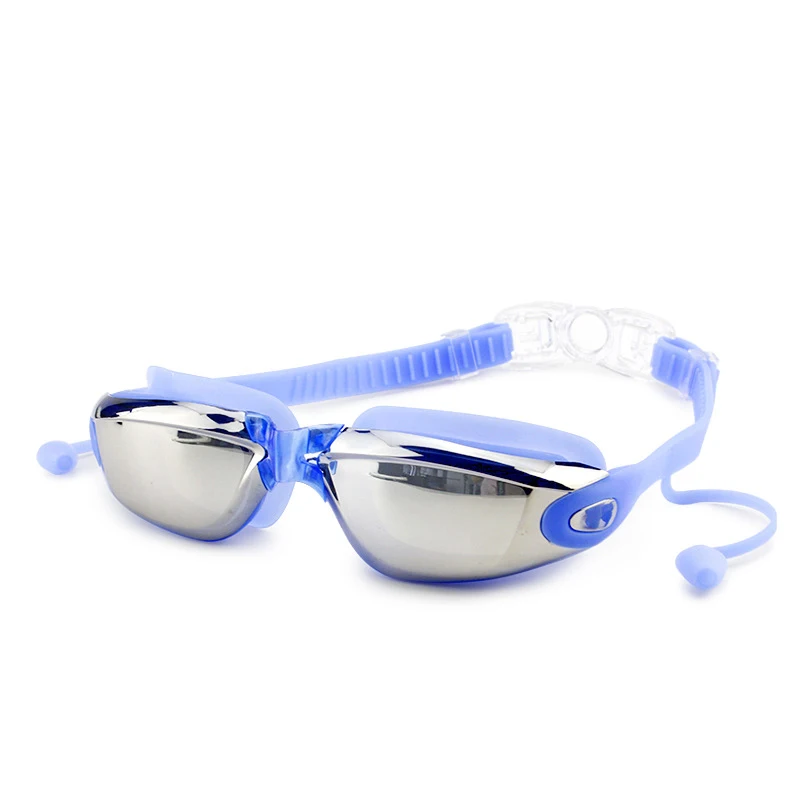 

Electroplating Anti-UV Swimsuit Glasses Swimming Diving Adjustable Swimming Goggles Ladies Men Swimming Goggle Ear Plug