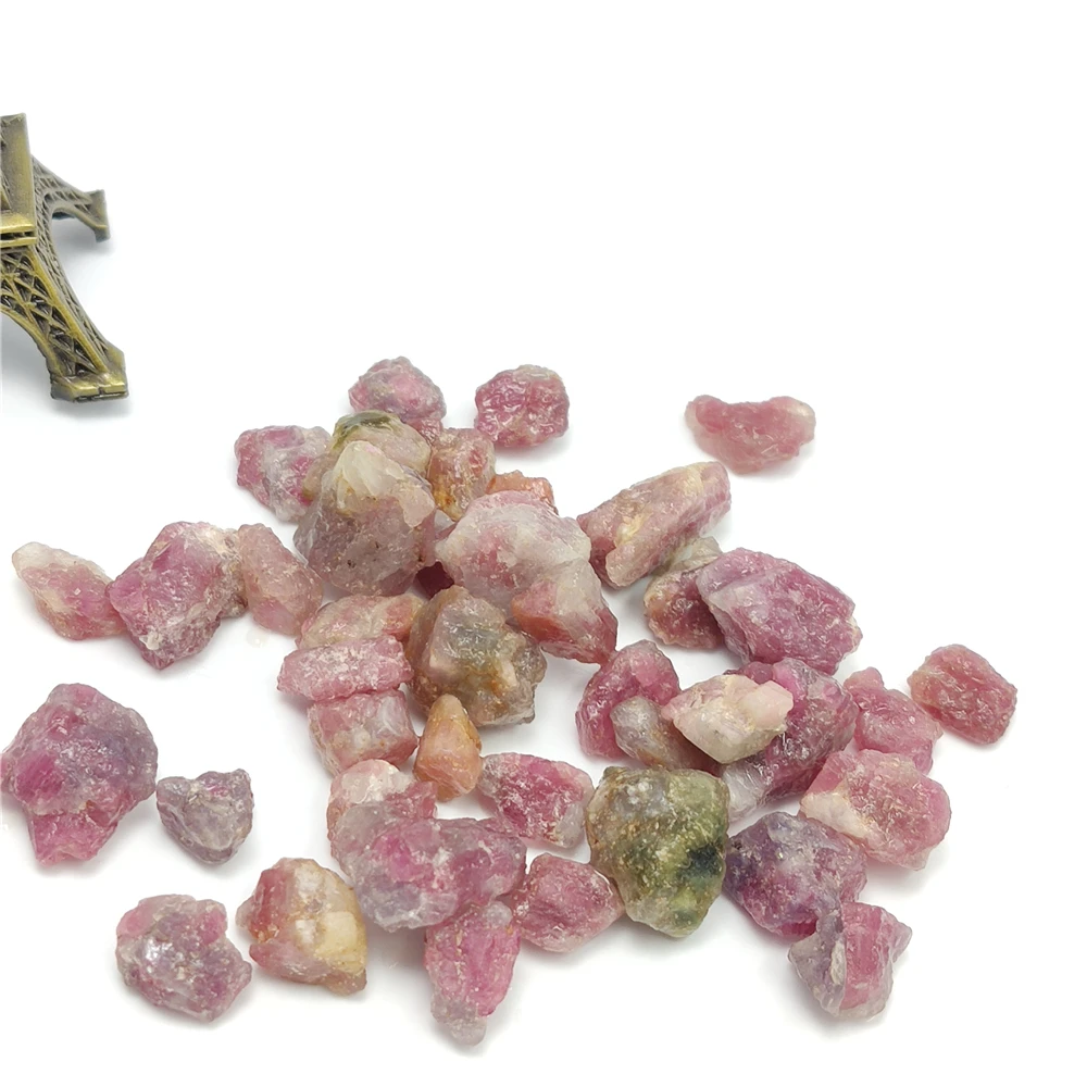 

Natural Red Tourmaline Rought Stone Rubellite Stones Crystal Specimens Freedom Specimens Minerals for DIY Making Tank Stone