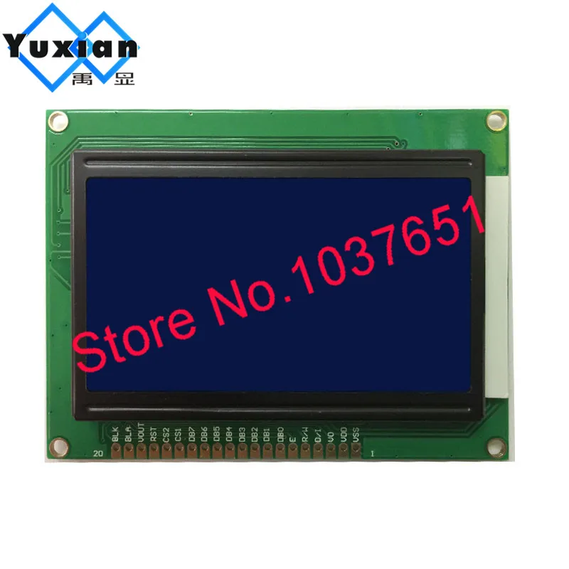 12864 ЖК-дисплей модуль 5v цвет зеленый, синий NT7108 12864A 20pin Горячая распродажа