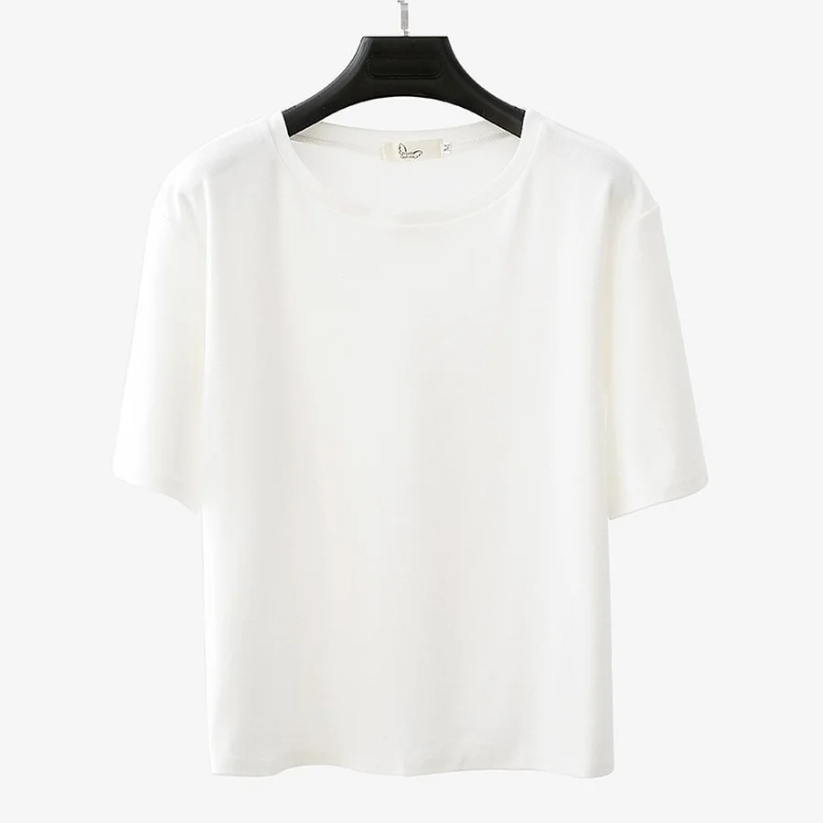 T Shirt Women Harajuku Basic Oversized T-shirt Solid Casual Loose Tshirt Harajuku Korean O Neck Summer New Female Tops Tee